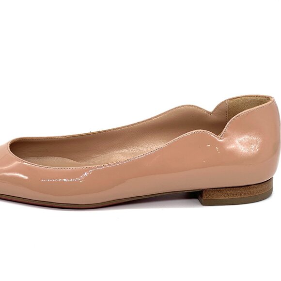 Christian Louboutin HOT CHICKITA Scallop Patent Ballerina Flat Shoes - Picture 6 of 13